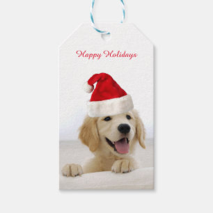 Golden Retriever Puppy Christmas Gift Tag