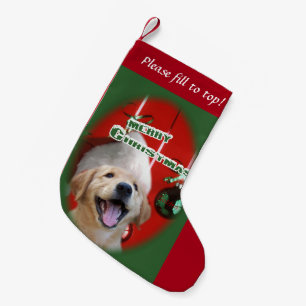 Golden Retriever Puppy Christmas Small Christmas Stocking