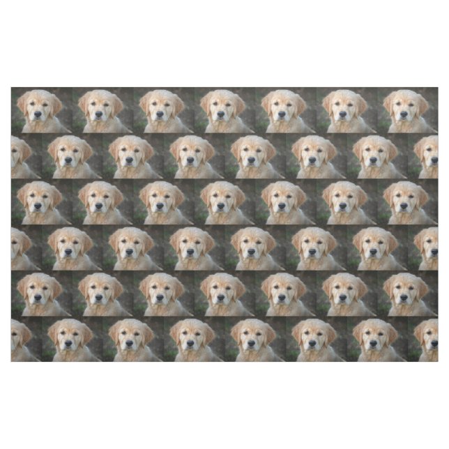 Golden Retriever Puppy Fabric (Fat Quarter)