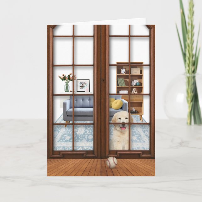 Golden Retriever Puppy Get Well Card (Front)