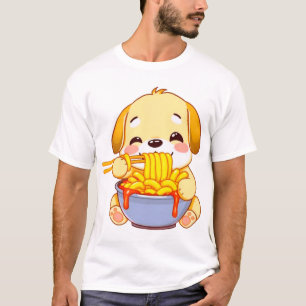 Golden Retriever puppy happily slurping Rabokki! T-Shirt