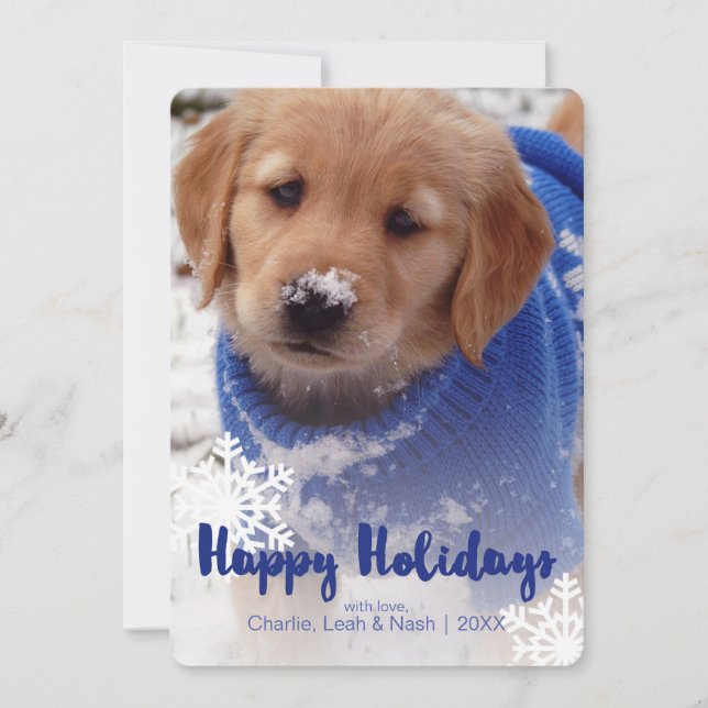 Golden Retriever Puppy Holiday (Front)