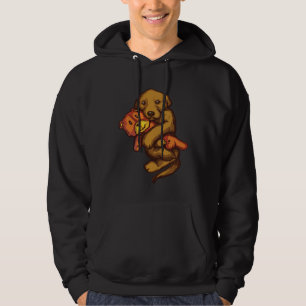 Golden Retriever Puppy Hug Teddy Bear Hoodie