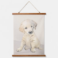 Golden Retriever Puppy Painting - Original Dog Art