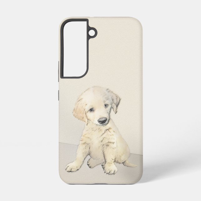 Golden Retriever Puppy Painting - Original Dog Art Samsung Galaxy S22 Case (Back)