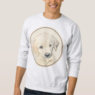 Golden Retriever Puppy Painting - Original Dog Art Sweatshirt