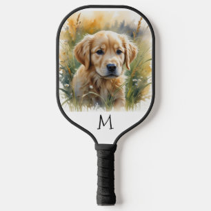 Golden Retriever Puppy Pickleball Paddle