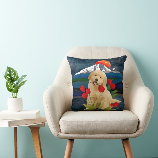 GOLDEN RETRIEVER PUPPY Pillow (Chair)