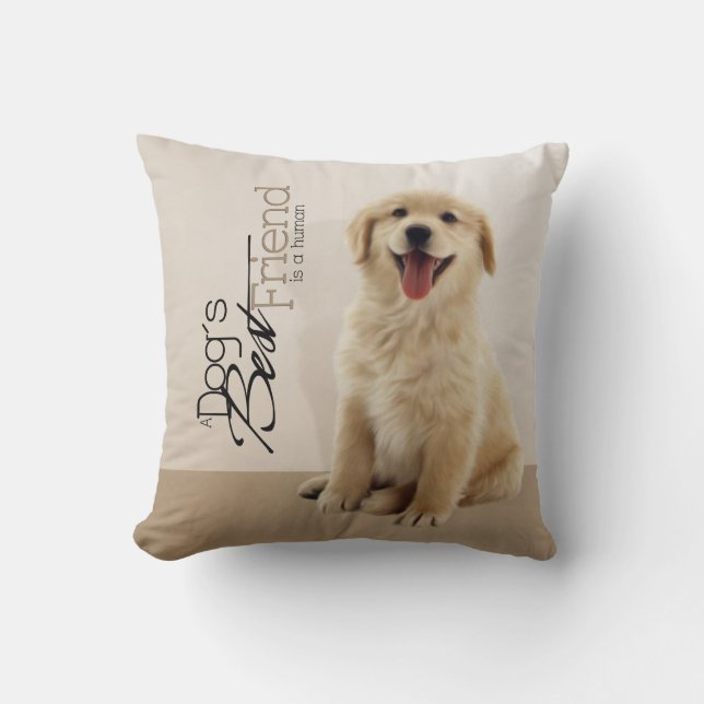 Golden Retriever Puppy Pillow (Front)