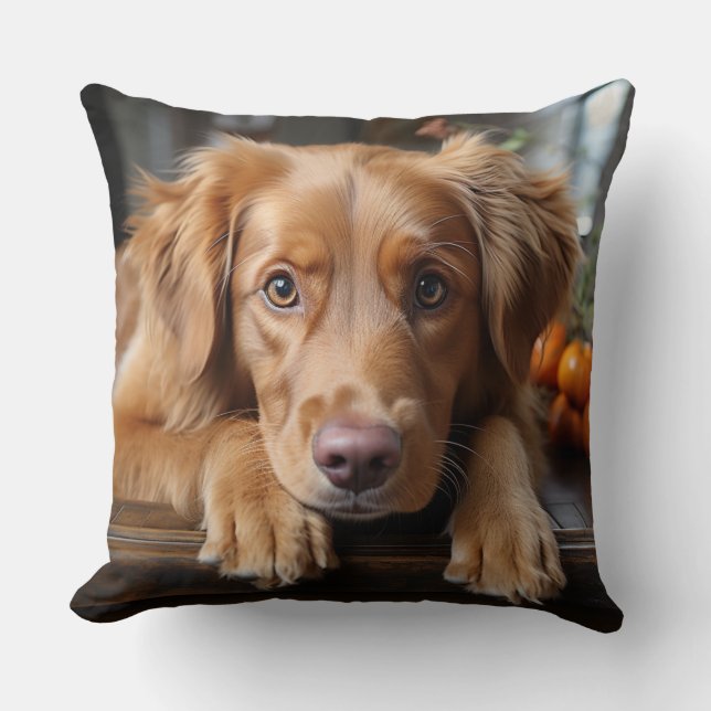 Golden Retriever puppy pose Cushion (Front)