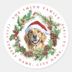 Golden Retriever Puppy Round Stickers