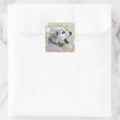 Golden Retriever Puppy Square Sticker (Bag)