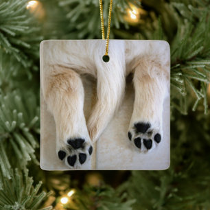 Golden Retriever Puppy Toes Ceramic Ornament
