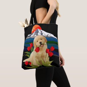 Golden Retriever Puppy Tote Bag