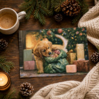 Golden Retriever Puppy Tree Christmas