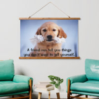 Golden Retriever puppy with a white rope