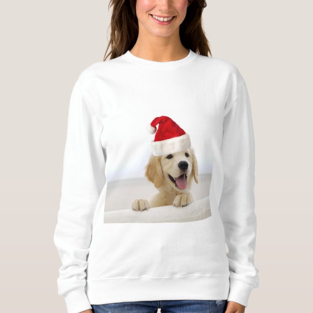 Golden Retriever Puppy woman Sweatshirt (Front)