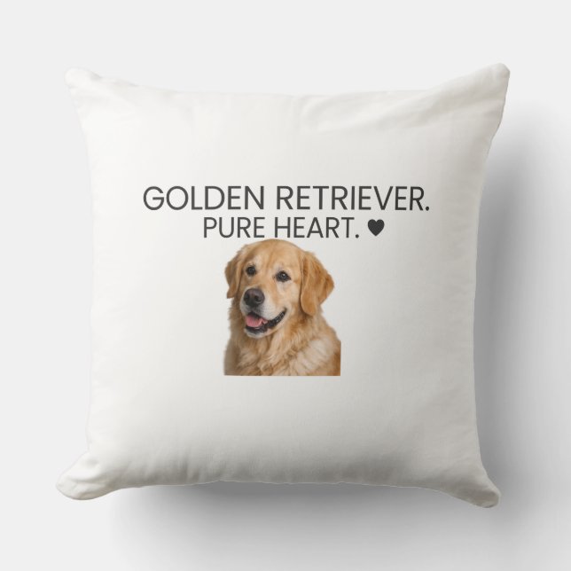 Golden Retriever Pure Heart ♥ Decorative Cushion (Front)