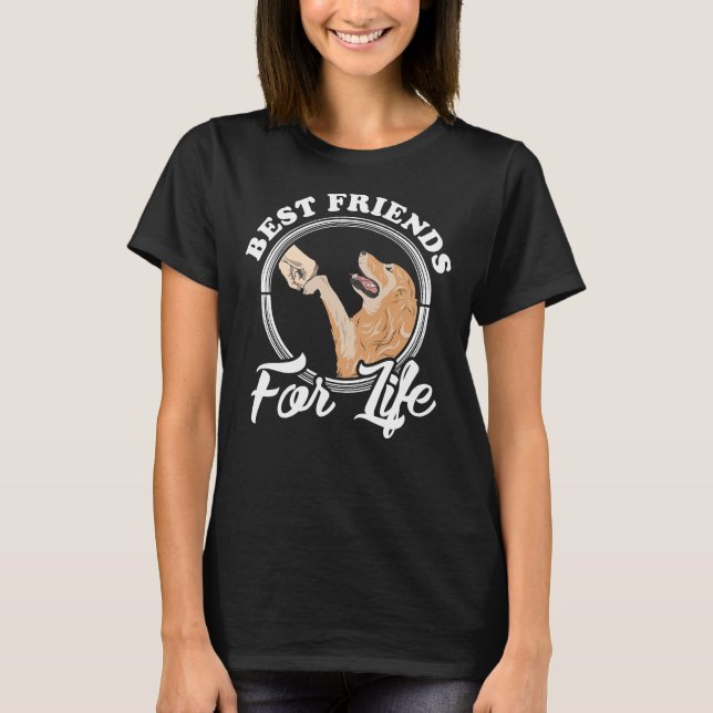 Golden Retriever Quot Best Friends For Life Quot T-Shirt (Front)