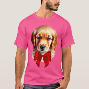 Golden Retriever Red Bow T-Shirt