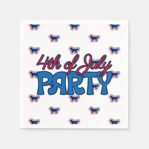 Golden Retriever Red White And Blue 4th Of July Napkin