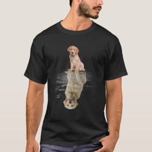 Golden Retriever Reflection Funny Father's Day Dog T-Shirt