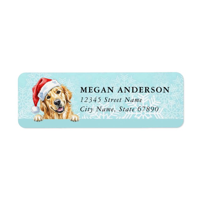 Golden Retriever Return Address Labels (Front)