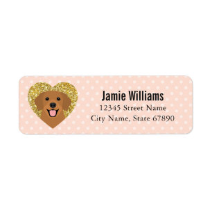 Golden Retriever Return Address Labels