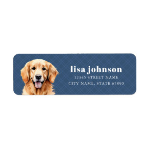Golden Retriever Return Address Labels