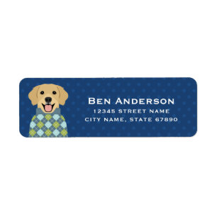 Golden Retriever Return Address Labels