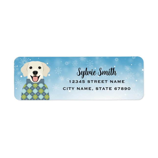 Golden Retriever Return Address Labels (Front)