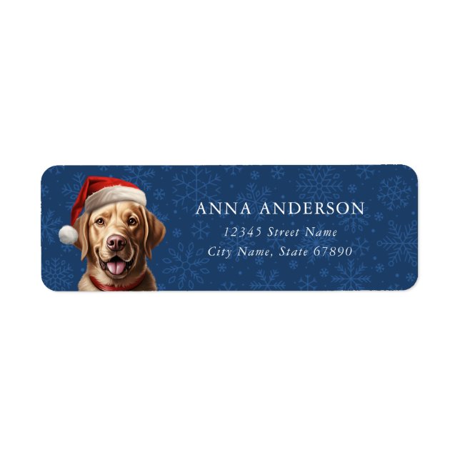 Golden Retriever Return Address Labels (Front)