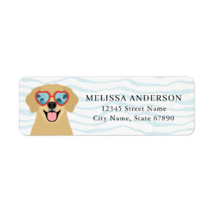 Golden Retriever Return Address Labels