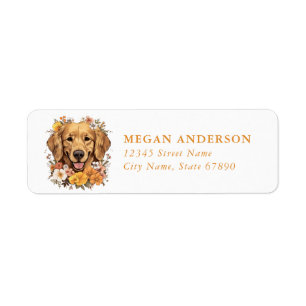 Golden Retriever Return Address Labels