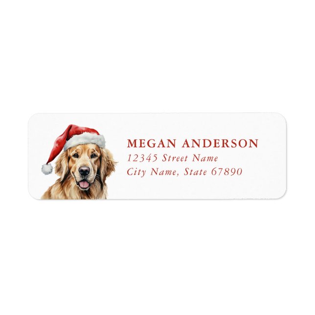 Golden Retriever Return Address Labels (Front)