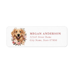 Golden Retriever Return Address Labels