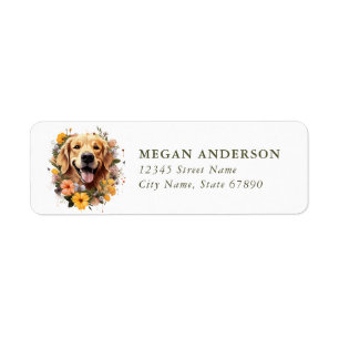 Golden Retriever Return Address Labels