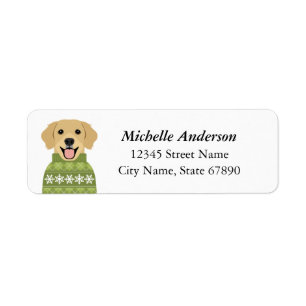 Golden Retriever Return Address Labels