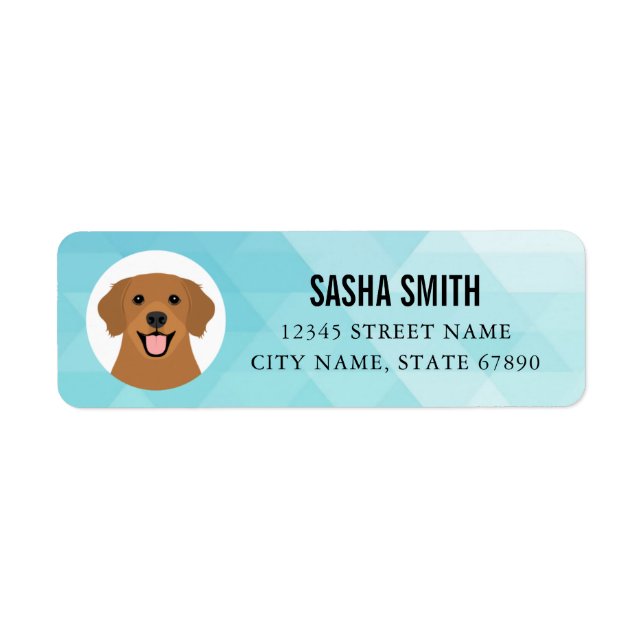 Golden Retriever Return Address Labels (Front)