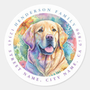 Golden Retriever Round Stickers