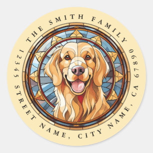 Golden Retriever Round Stickers