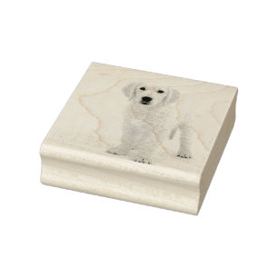 Golden Retriever Rubber Stamp