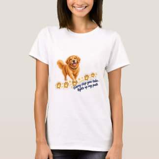 Golden Retriever’s Magical Pawprint Trail T-Shirt