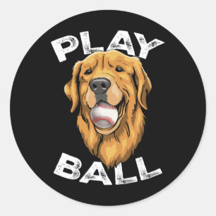 Golden Retriever Sell Funny Cute Golden Retriever Classic Round Sticker