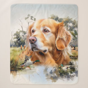 Golden Retriever Sherpa Blanket
