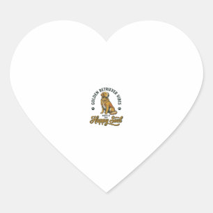 Golden Retriever Shirt Vintage Engraving Dog Lover Heart Sticker