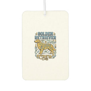 Golden Retriever Shirt With Vintage Dog Lover Art_ Car Air Freshener
