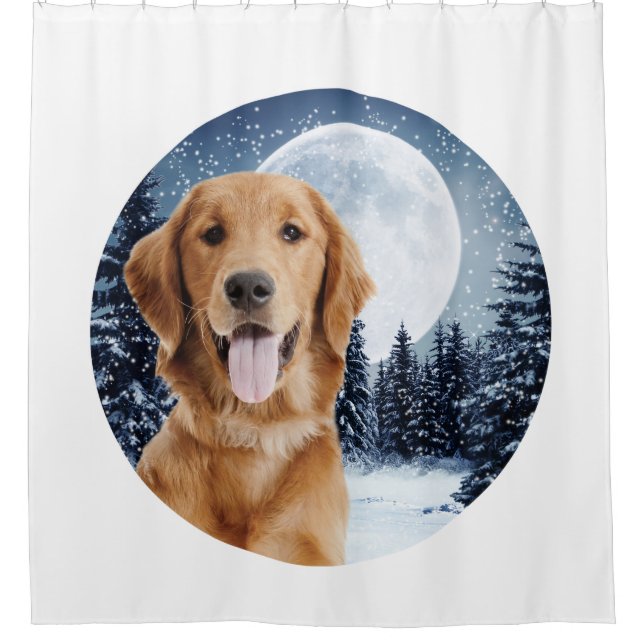 Golden Retriever Shower Curtain (Front)