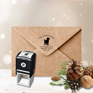 Golden Retriever Silhouette Address Self-inking Stamp