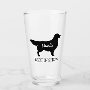 Golden Retriever Silhouette Custom Dog Lover's Glass